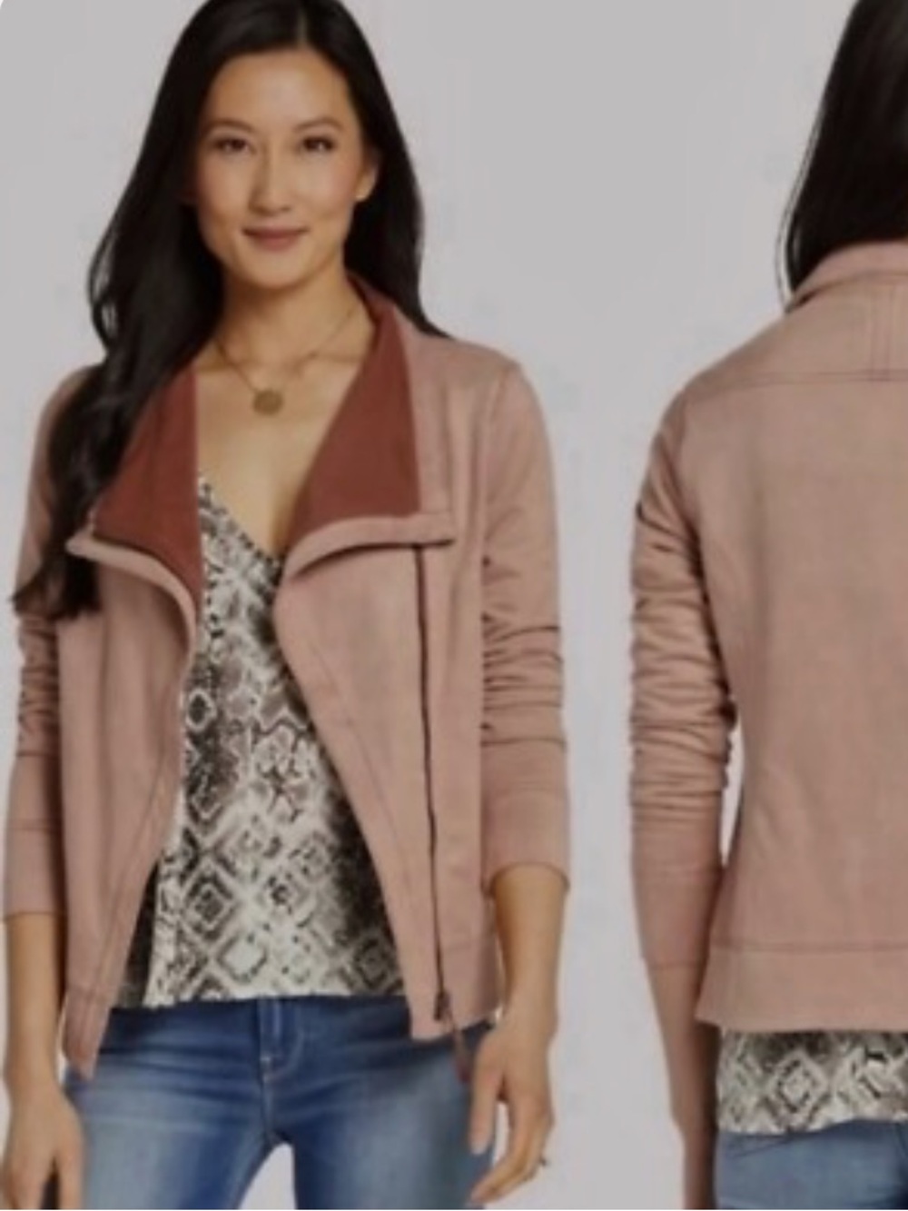 Marrakech Anthropologie Pink Hannah Moto Jacket